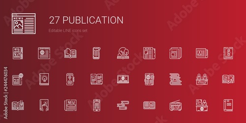 publication icons set