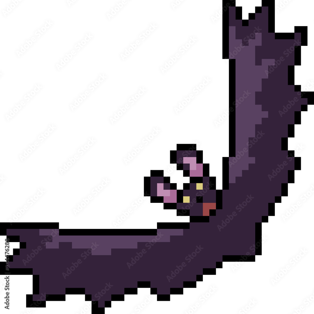 vector pixel art bat dark vector pixel art bat dark