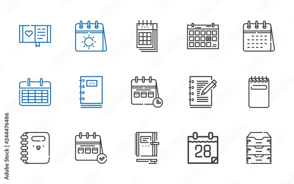 Fototapeta premium organizer icons set