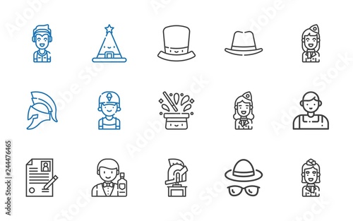 occupation icons set
