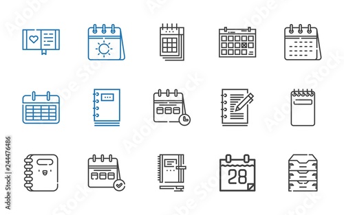 organizer icons set