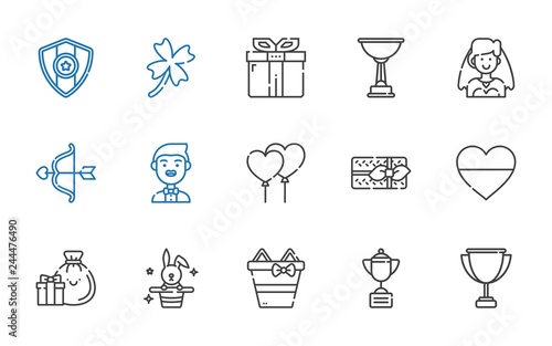 celebration icons set