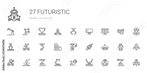 futuristic icons set