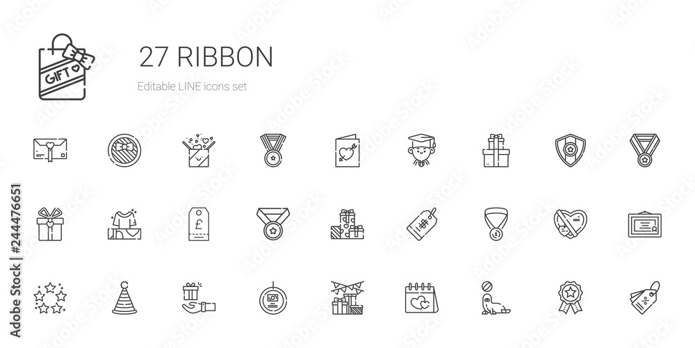 ribbon icons set ribbon icons set