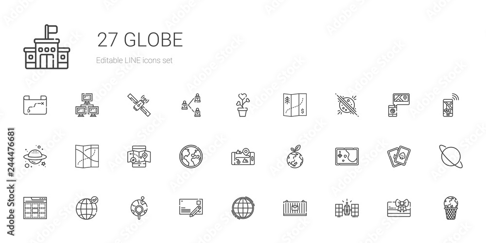 globe icons set globe icons set