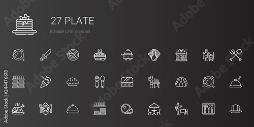 plate icons set