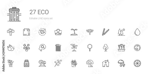 eco icons set
