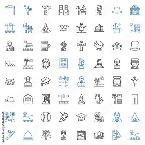 hat icons set