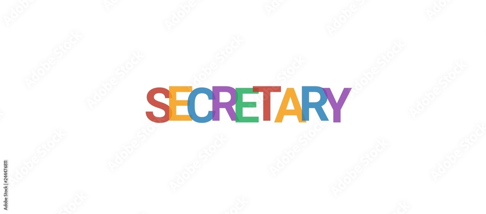 Secretary word concept Secretary word concept