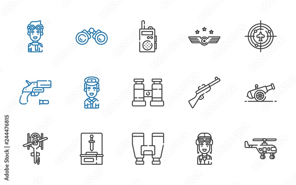 military icons set military icons set