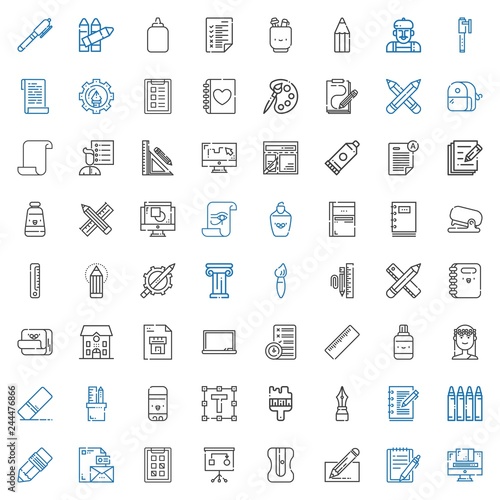 pencil icons set