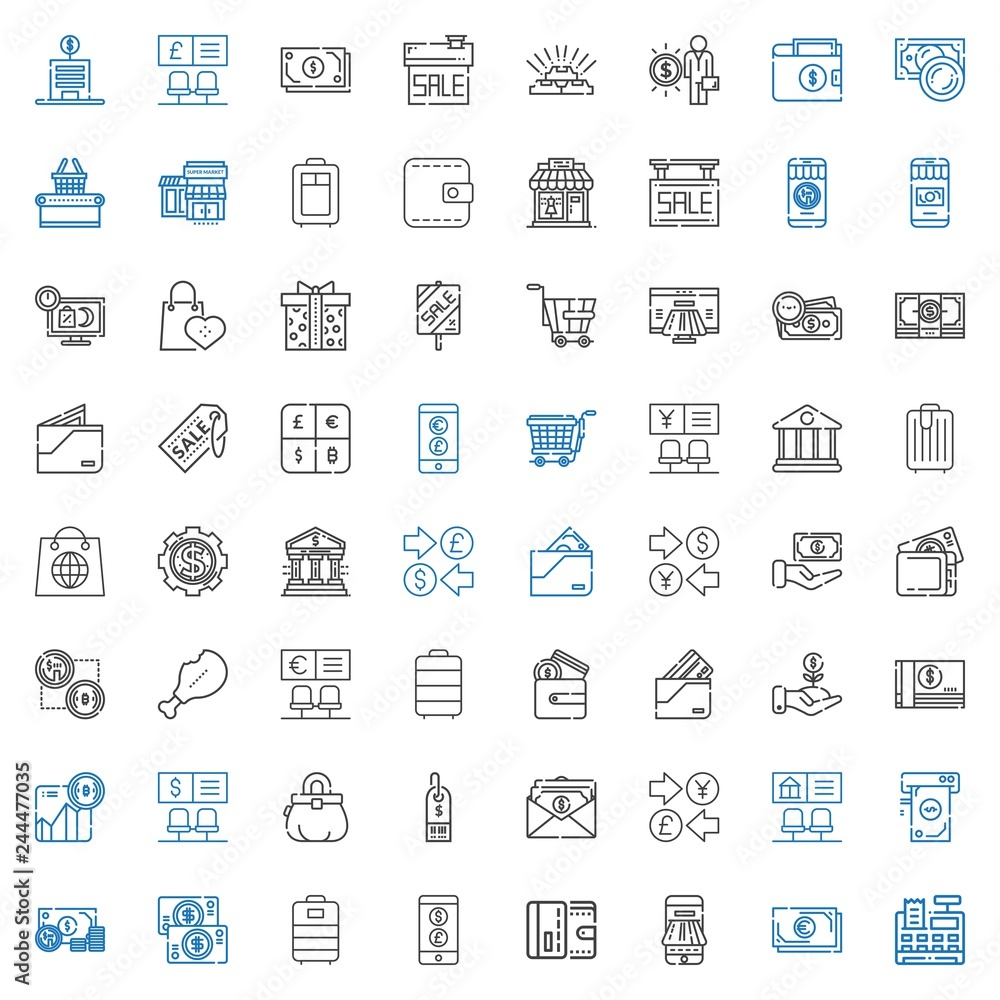 wallet icons set wallet icons set