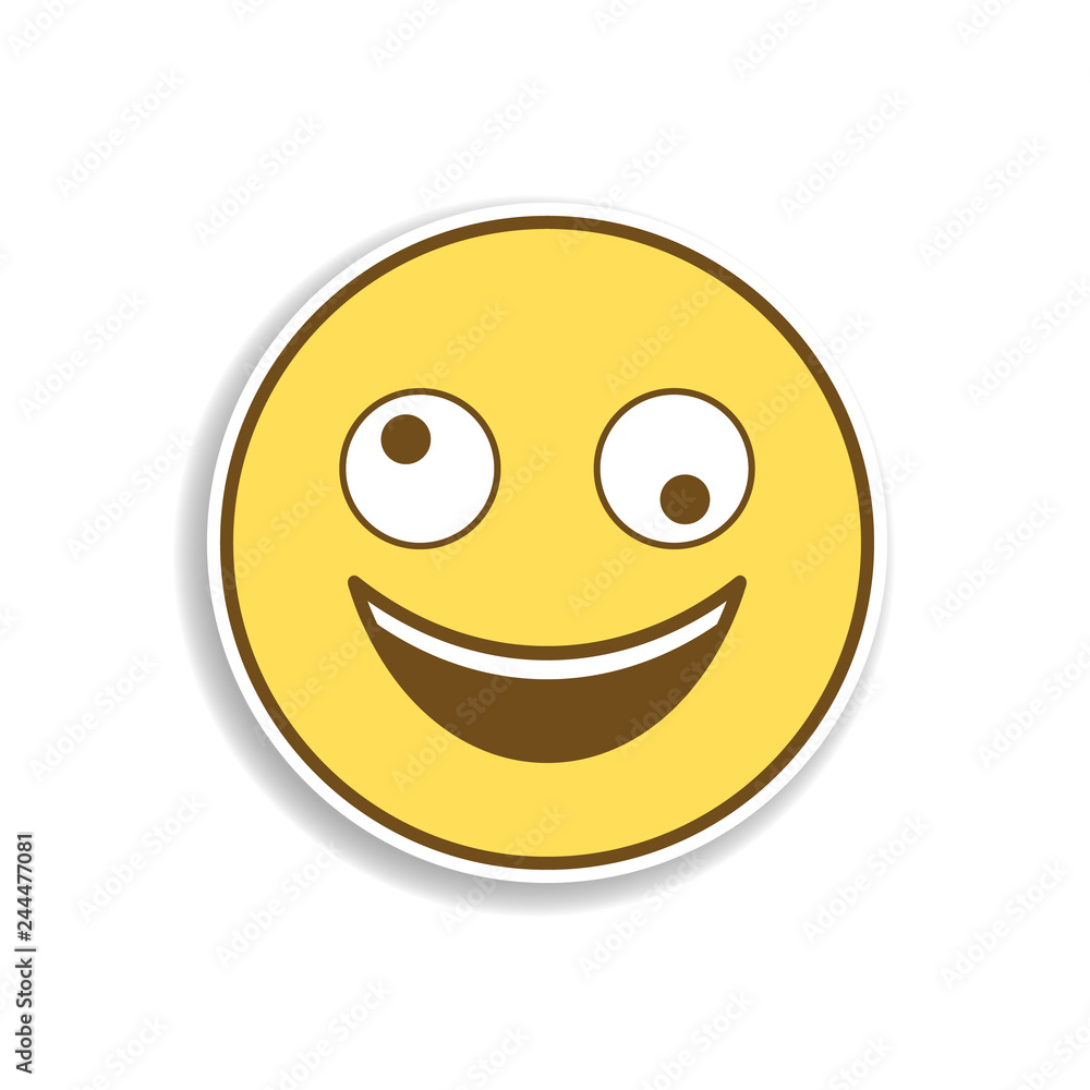 dizzy colored emoji sticker icon. Element of emoji for mobile concept and web apps illustration.