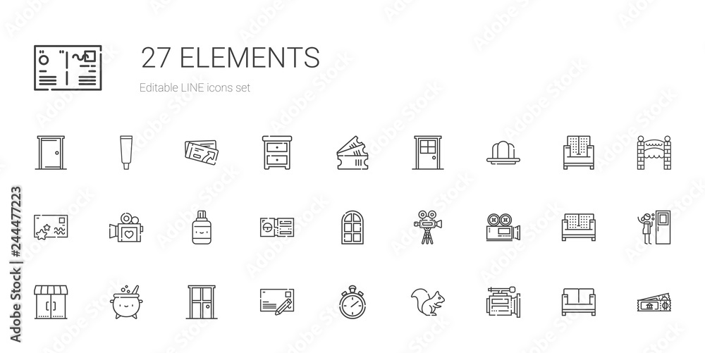 elements icons set elements icons set