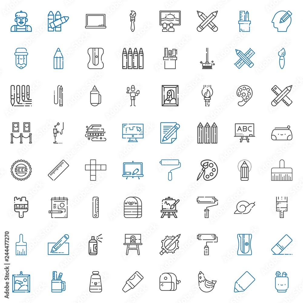 Fototapeta premium draw icons set