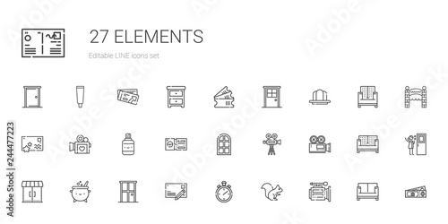 elements icons set