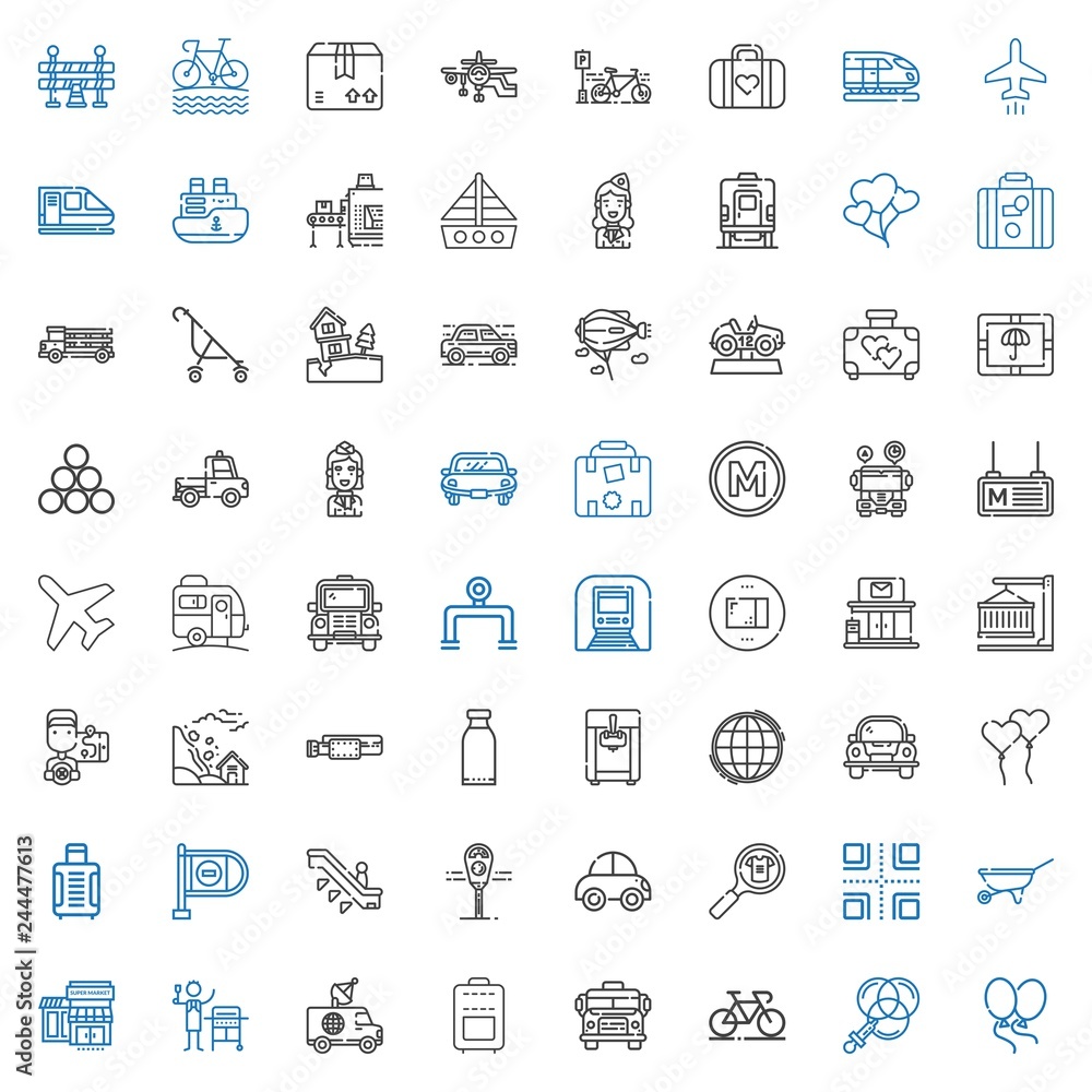 Fototapeta premium transportation icons set