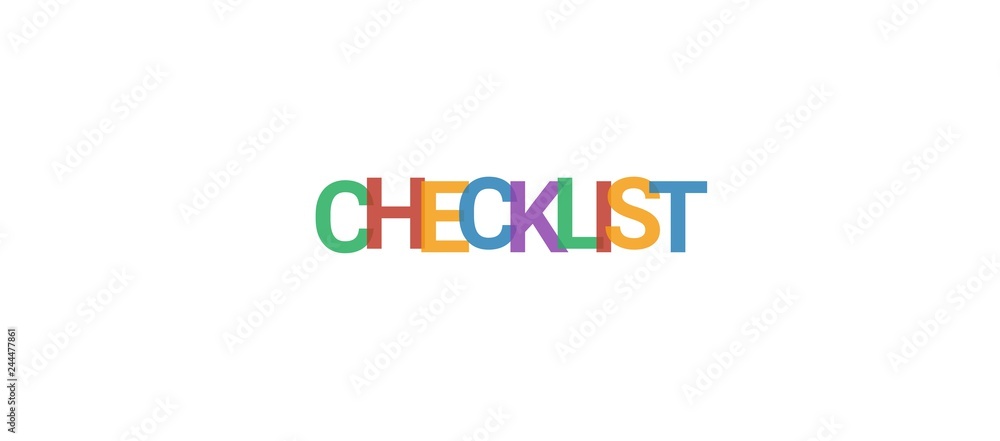 Checklist word concept Checklist word concept