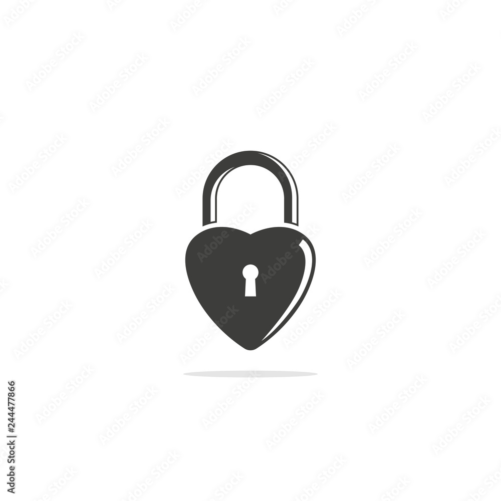 Monochrome vector illustration of a lock, isolated on a white background. Monochrome vector illustration of a lock, isolated on a white background.