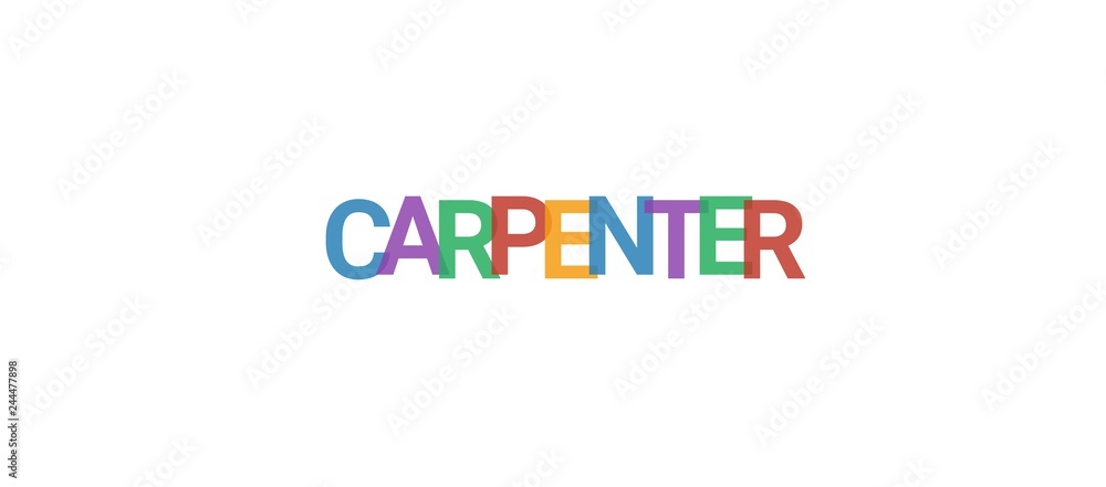 Carpenter word concept Carpenter word concept