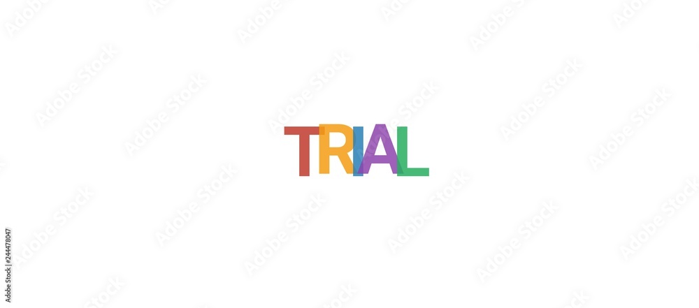 Trial word concept Trial word concept