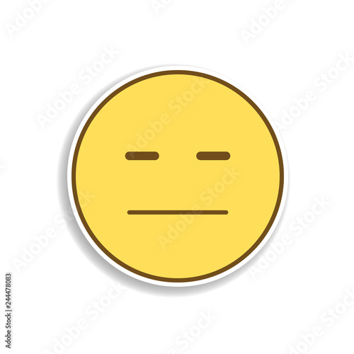 mistrust colored emoji sticker icon. Element of emoji for mobile concept and web apps illustration.