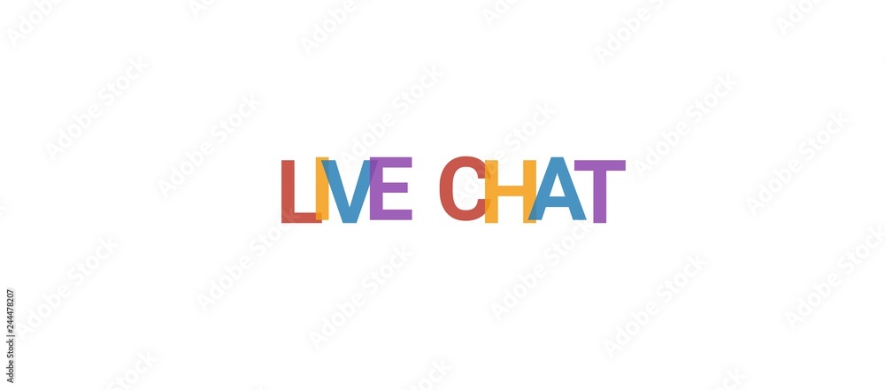 Live chat word concept Live chat word concept
