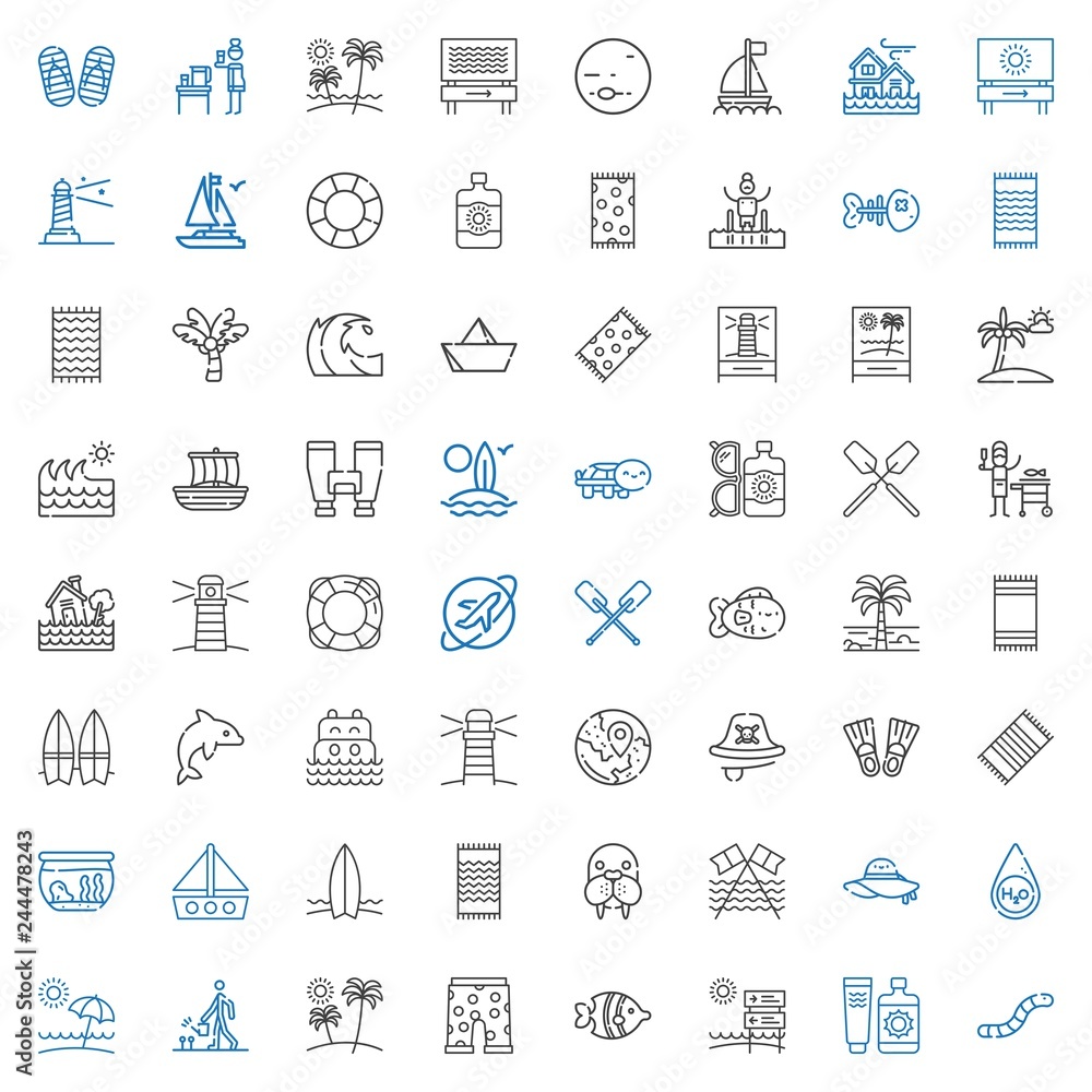 sea icons set sea icons set