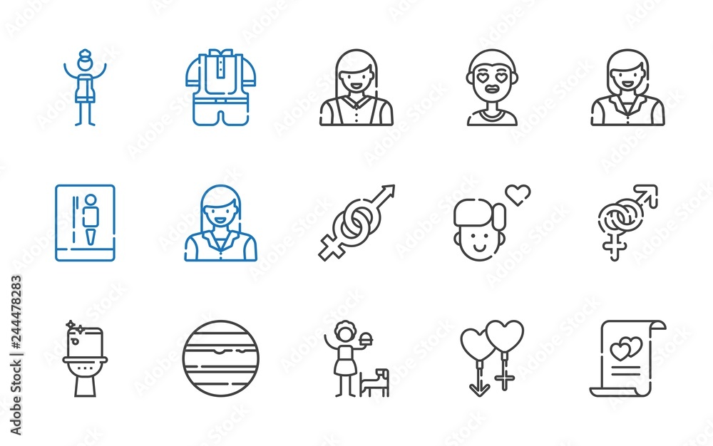 gender icons set gender icons set