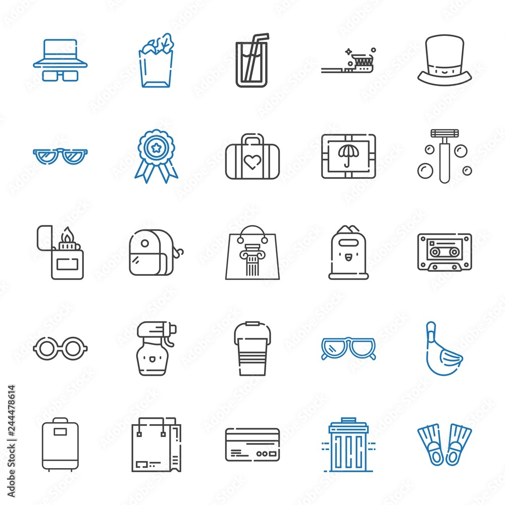 plastic icons set plastic icons set