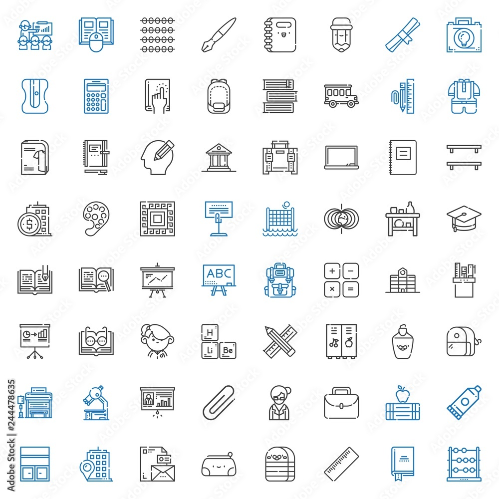 Obraz premium school icons set