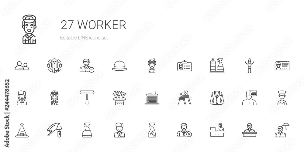 worker icons set worker icons set