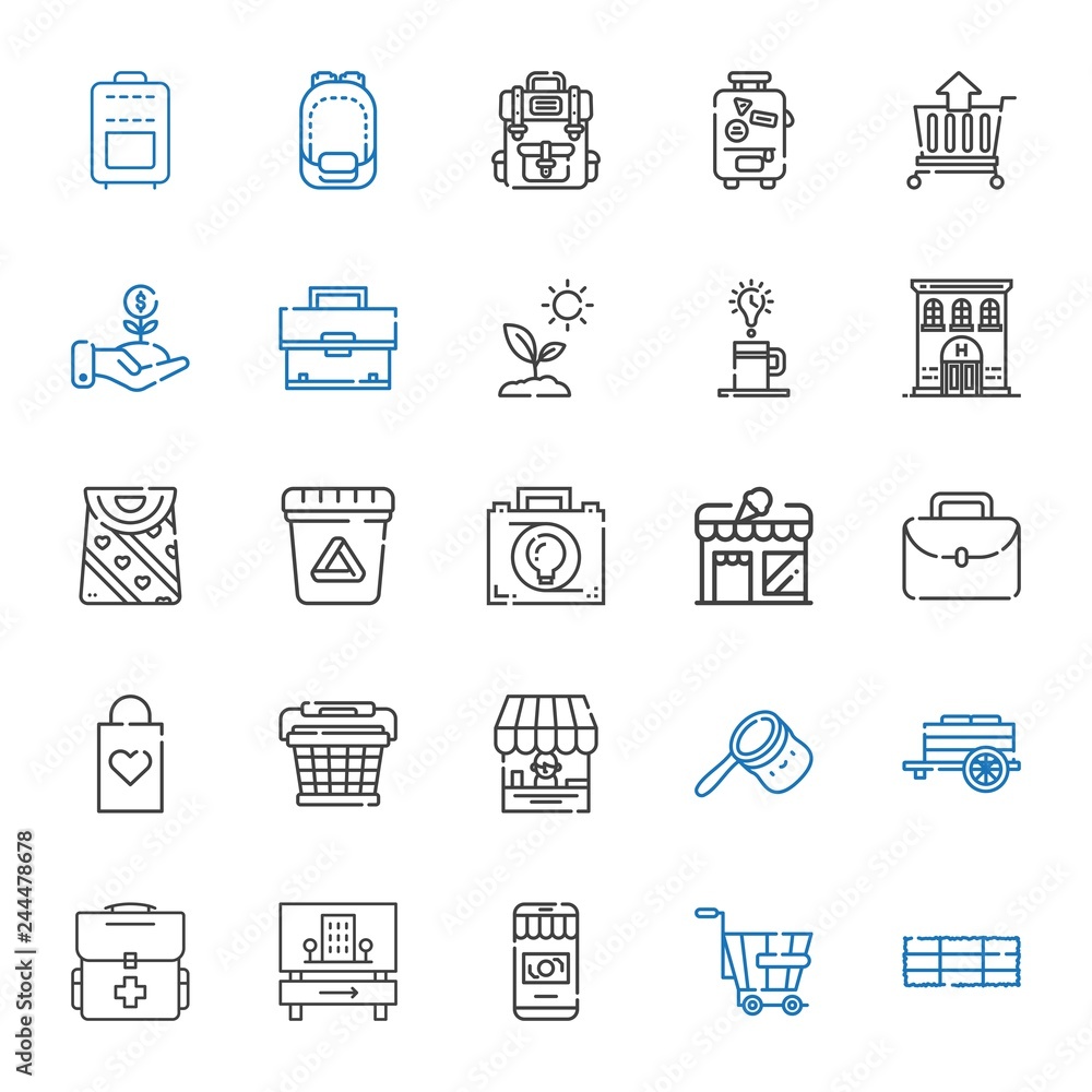 bag icons set bag icons set