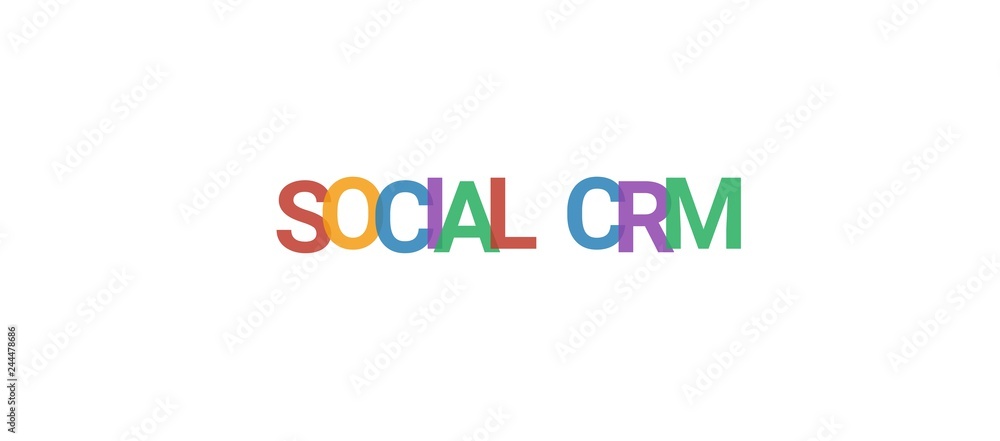 Social CRM word concept Social CRM word concept