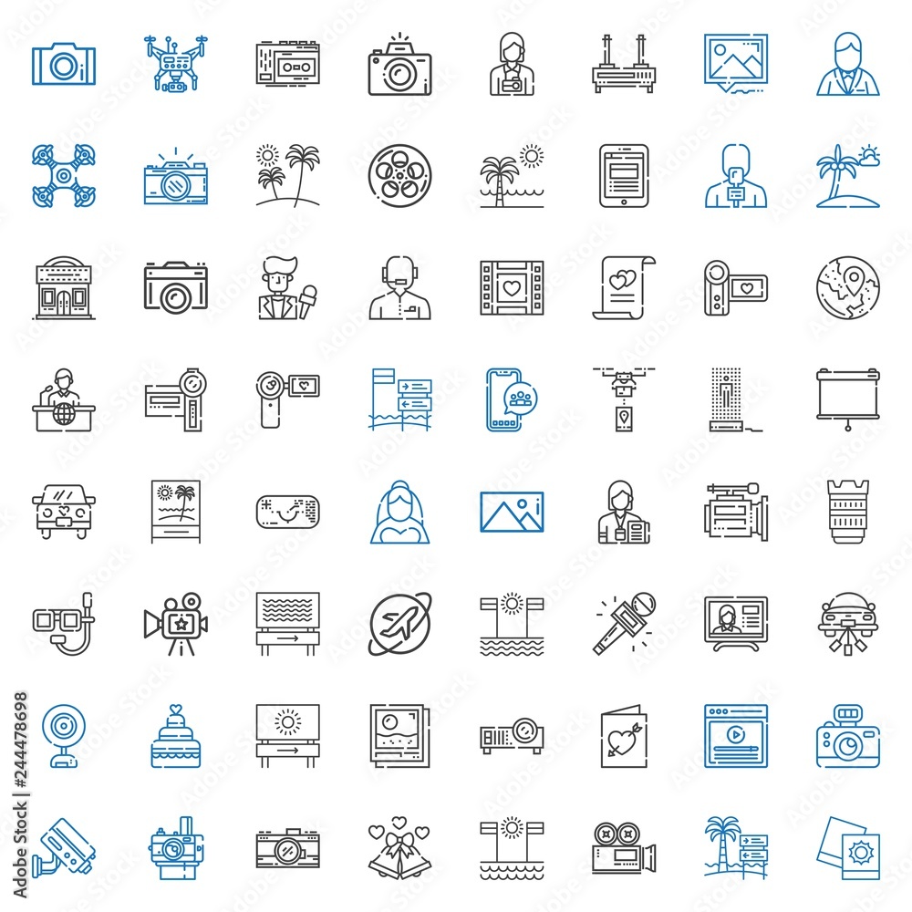 camera icons set camera icons set