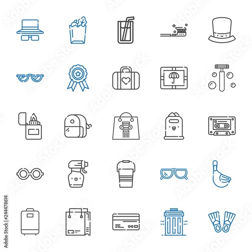 plastic icons set