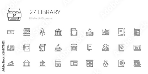 library icons set
