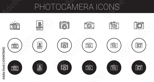 photocamera icons set