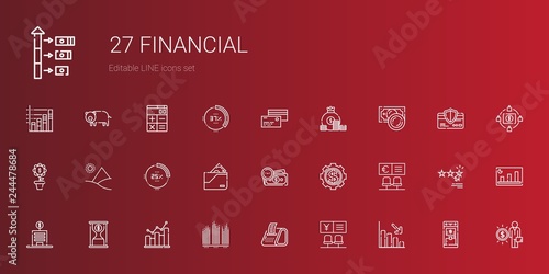 financial icons set
