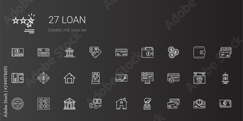 loan icons set