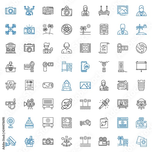 camera icons set