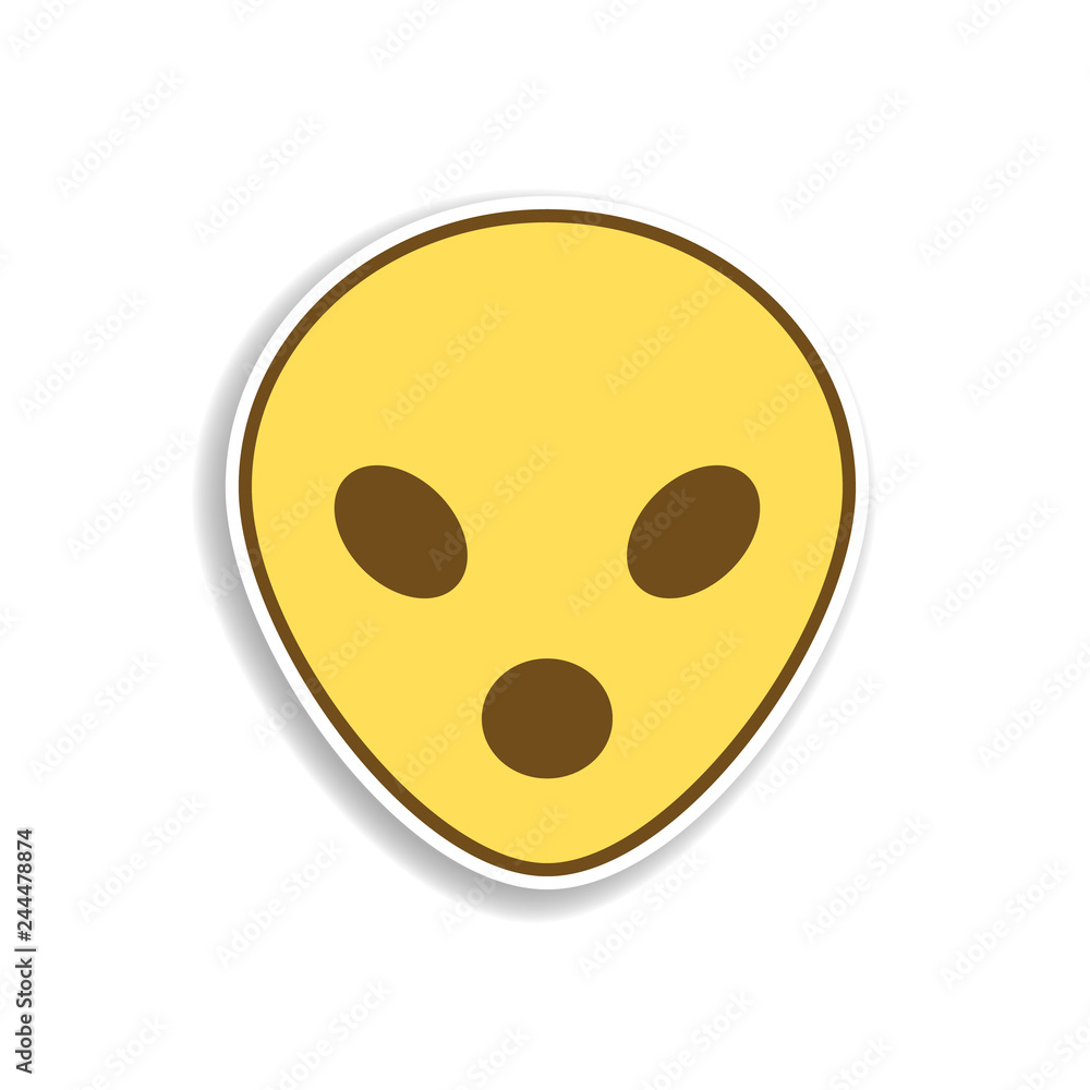 alien colored emoji sticker icon. Element of emoji for mobile concept and web apps illustration. alien colored emoji sticker icon. Element of emoji for mobile concept and web apps illustration.