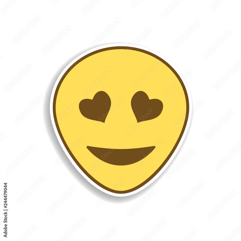 eyes with hearts colored emoji sticker icon. Element of emoji for mobile concept and web apps illustration. eyes with hearts colored emoji sticker icon. Element of emoji for mobile concept and web apps illustration.