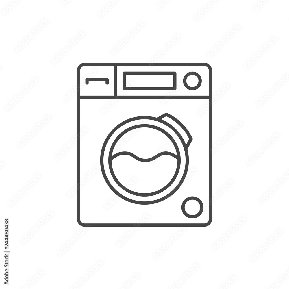 Washing machine line icon Washing machine line icon