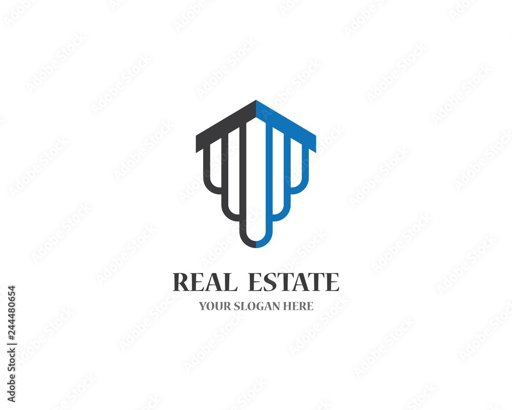 Real estate logo icon illustration