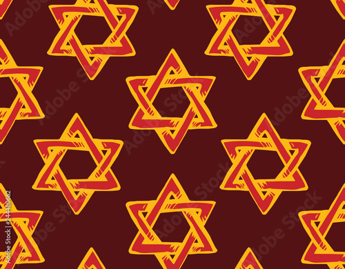 Jewish holiday symbol. Vector drawing