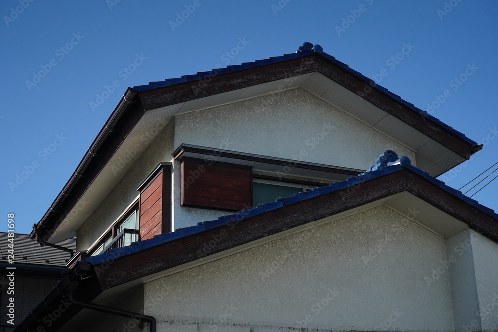 日本家屋　建物　住居　住宅　壁　二階　二階建て