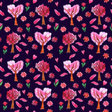 Watercolor Valentine's day Seamless pattern