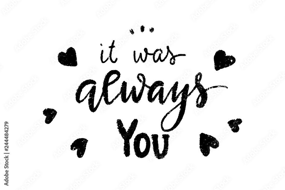 Hand drawn calligraphy love inscription. Funny lettering quote. Valentines day vector design element. Hand drawn calligraphy love inscription. Funny lettering quote. Valentines day vector design element.