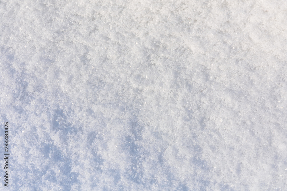 Texture of the white fluffy snow for background Texture of the white fluffy snow for background
